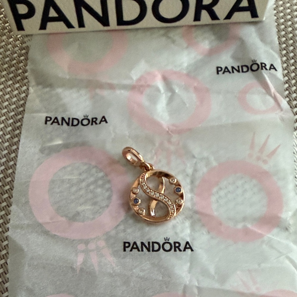Pandora Rose Gold and Silver Charm